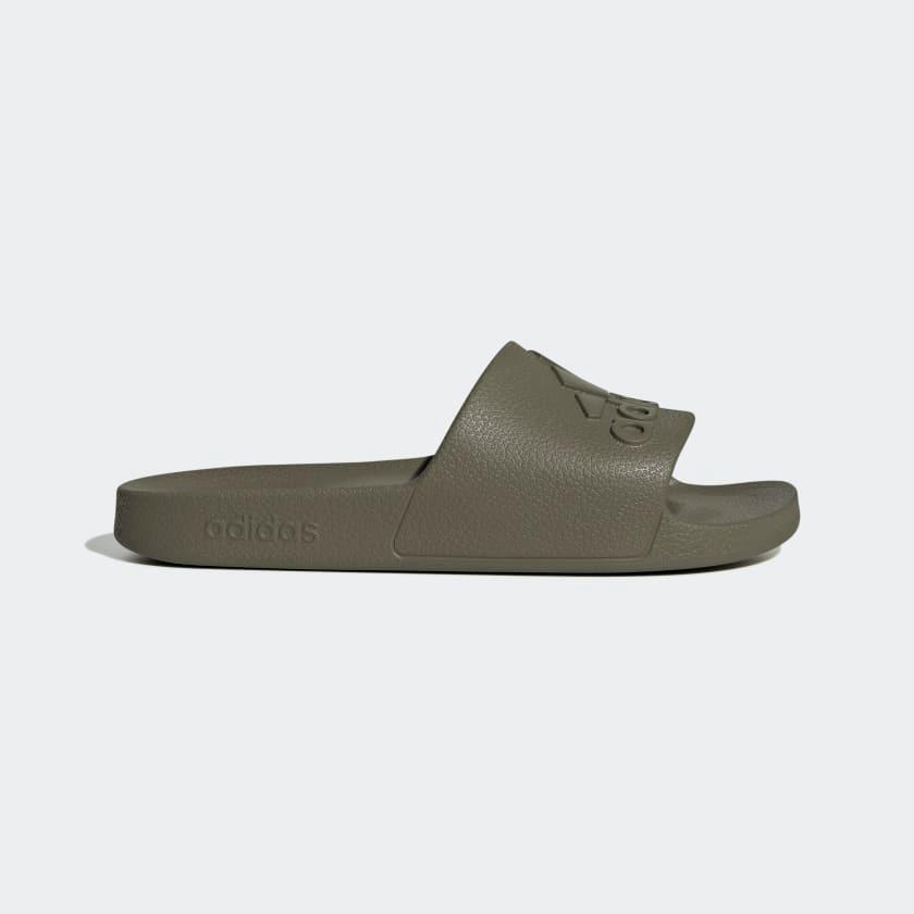 adidas Adilette Men's Aqua Slide Sandals, Size: 9, Off White White Product Image