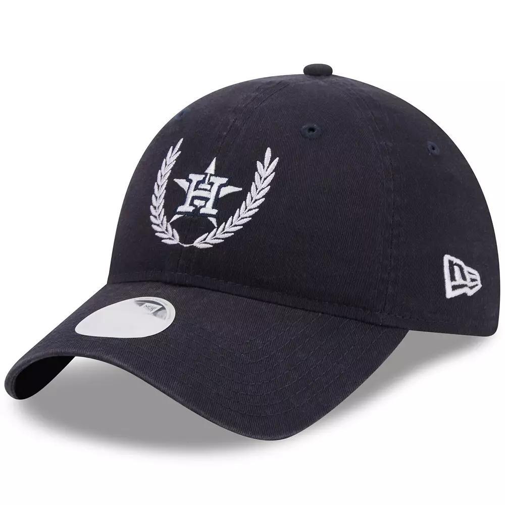 Women's New Era Navy Houston Astros Leaves 9TWENTY Adjustable Hat, Blue Product Image