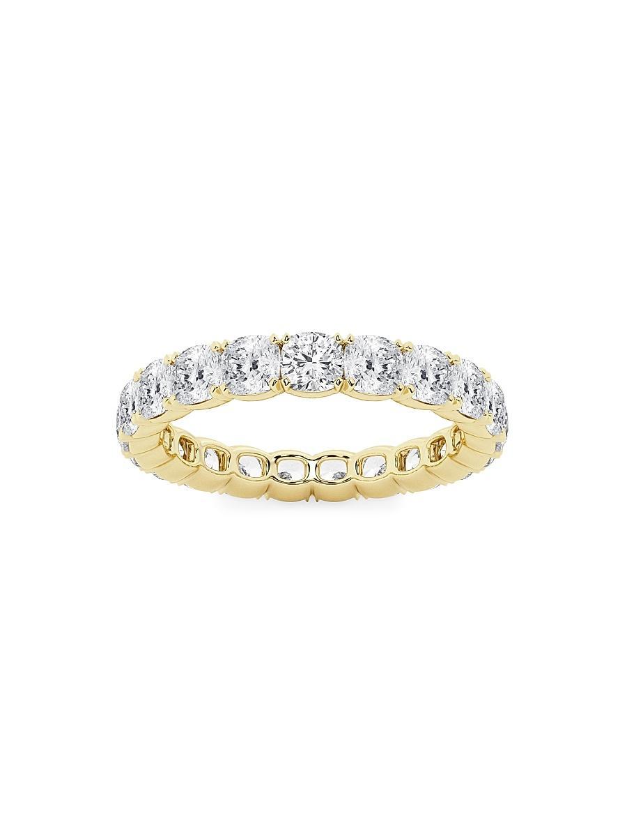 Womens 14K Yellow Gold & Cushion-Cut Lab-Grown Diamond Eternity Band/3.00-5.00 TCW Product Image