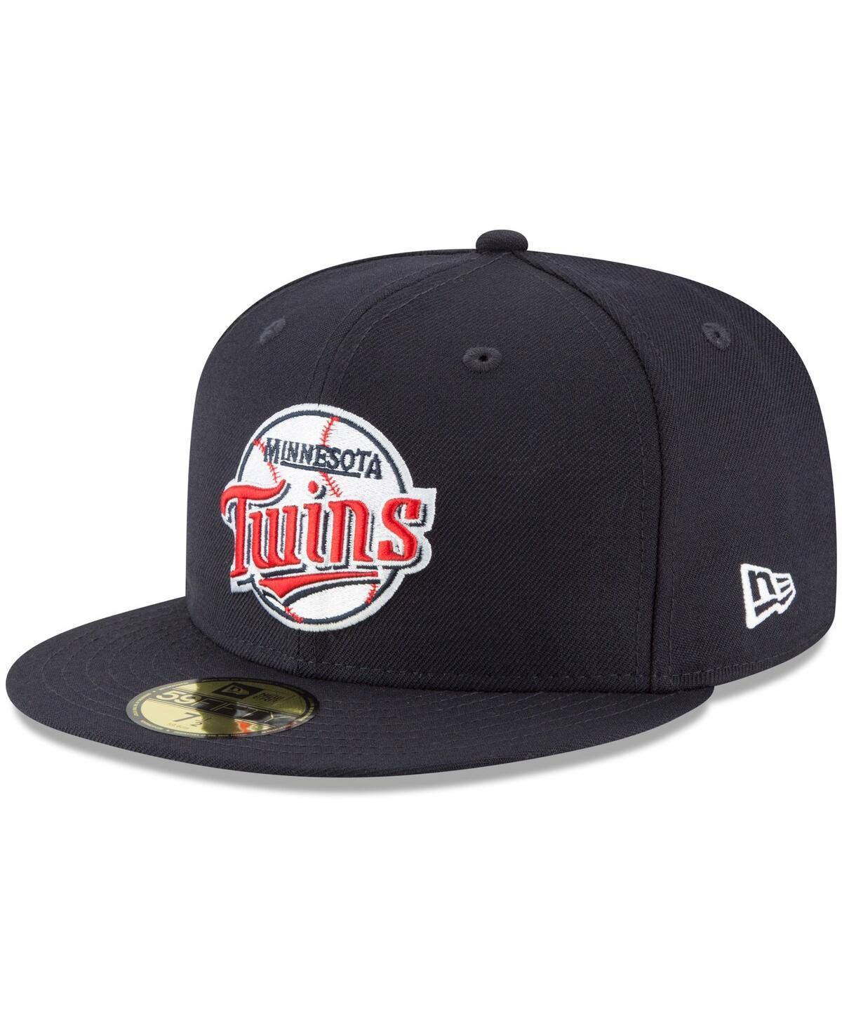 Men's New Era Navy Minnesota Twins Cooperstown Collection Wool 59FIFTY Fitted Hat, Size: 6 7/8, Blue Product Image