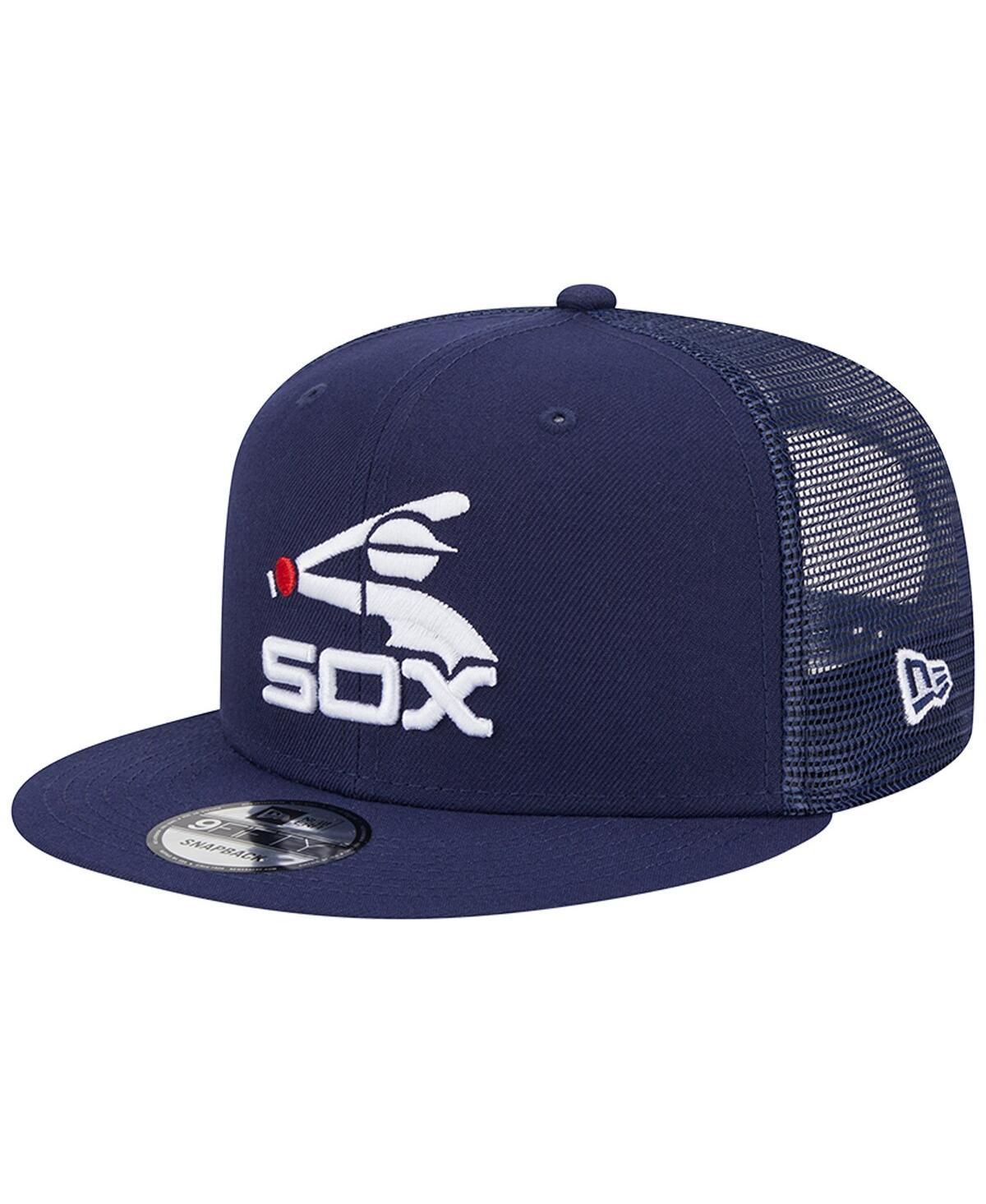 Men's New Era Navy Chicago White Sox Cooperstown Collection Team Color Trucker 9FIFTY Snapback Hat, Blue Product Image