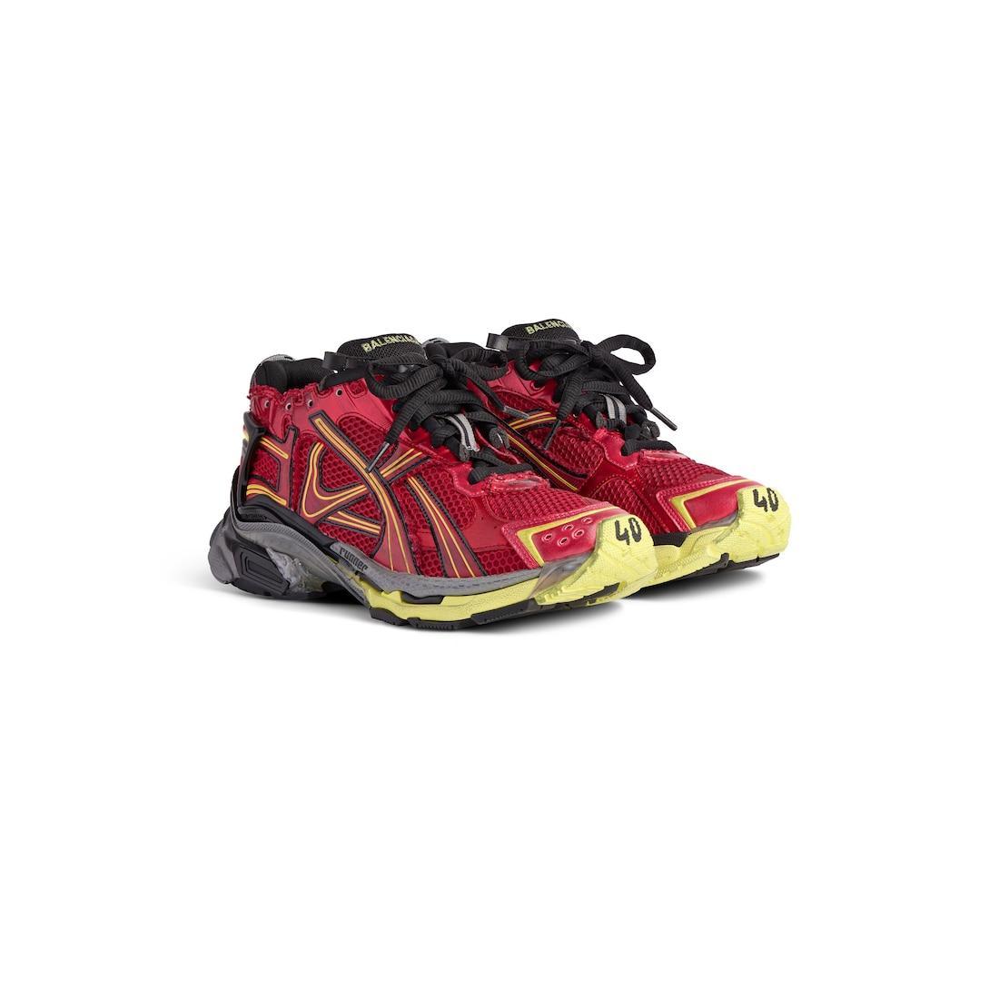Men's Runner Sneaker in Red/neon Yellow/black Product Image