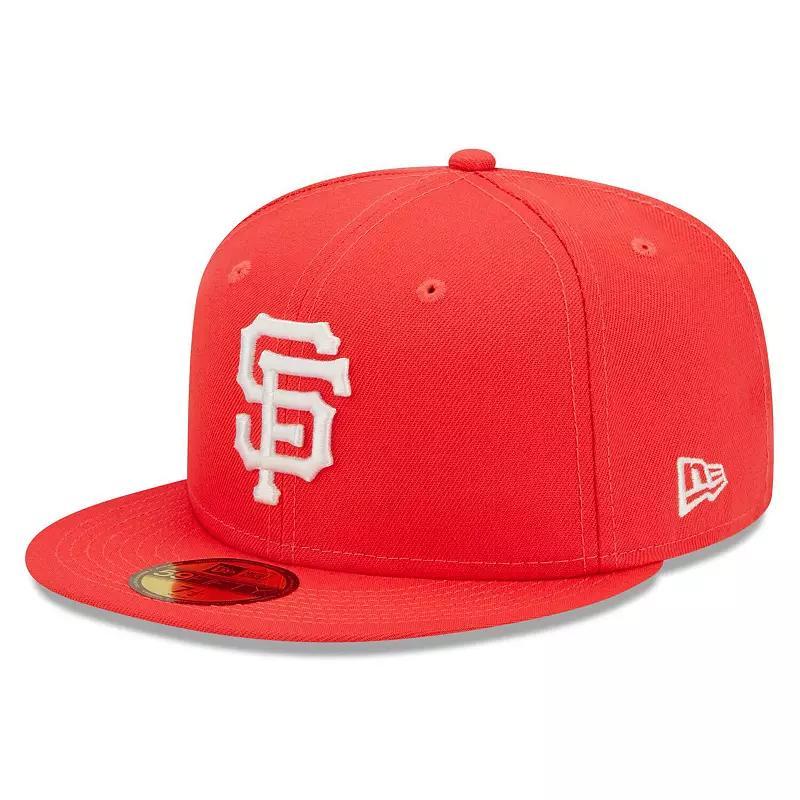 Men's New Era Red San Francisco Giants Lava Highlighter Logo 59FIFTY Fitted Hat, Size: 8 Product Image