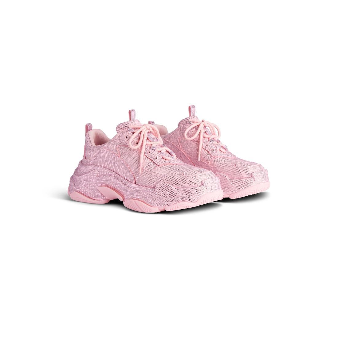 Women's Triple S Sneaker With Rhinestones in Light Pink Product Image