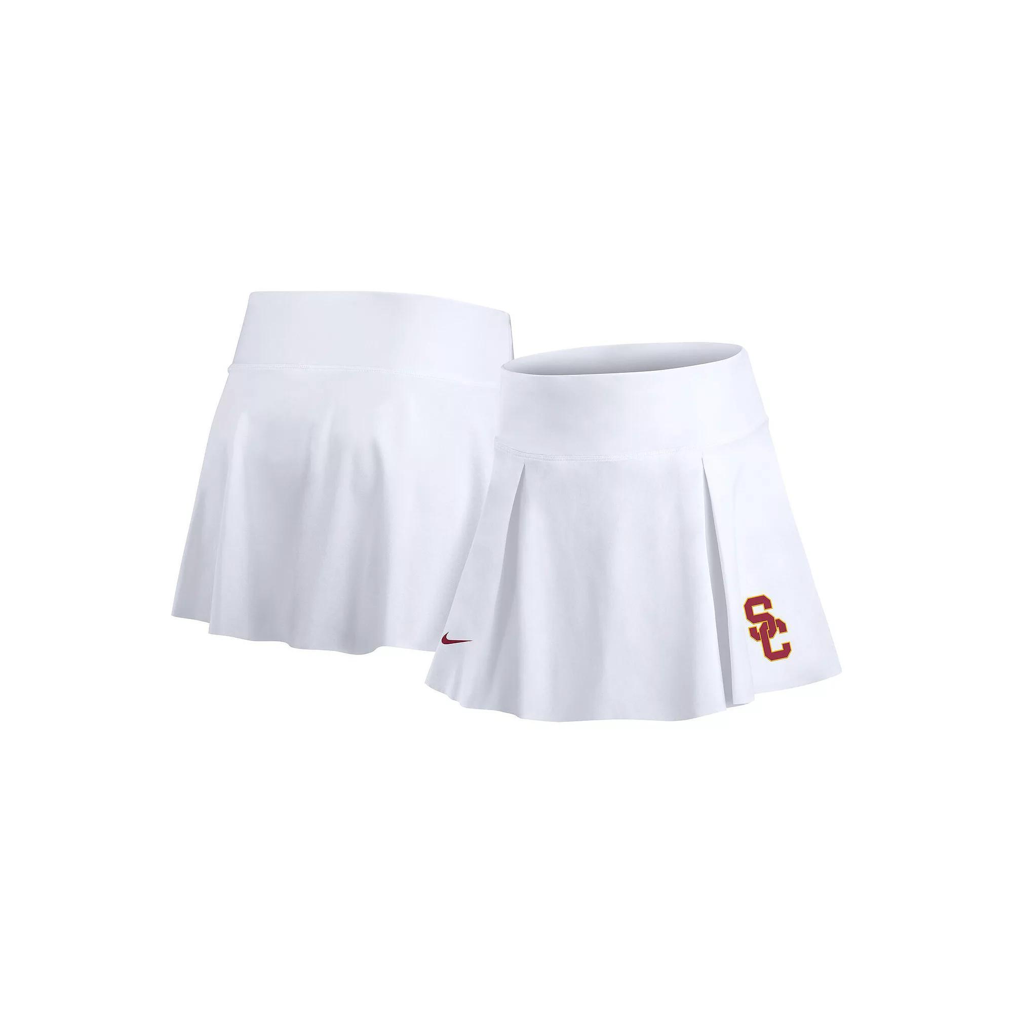 Women's Nike White USC Trojans Tennis Skirt with Shorts, Size: XL Product Image