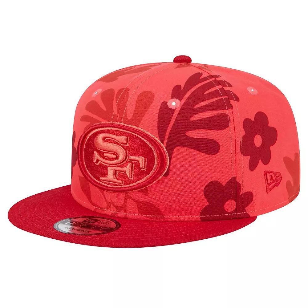 Mens New Era Scarlet San Francisco 49ers Leafy 9FIFTY Snapback Hat Product Image