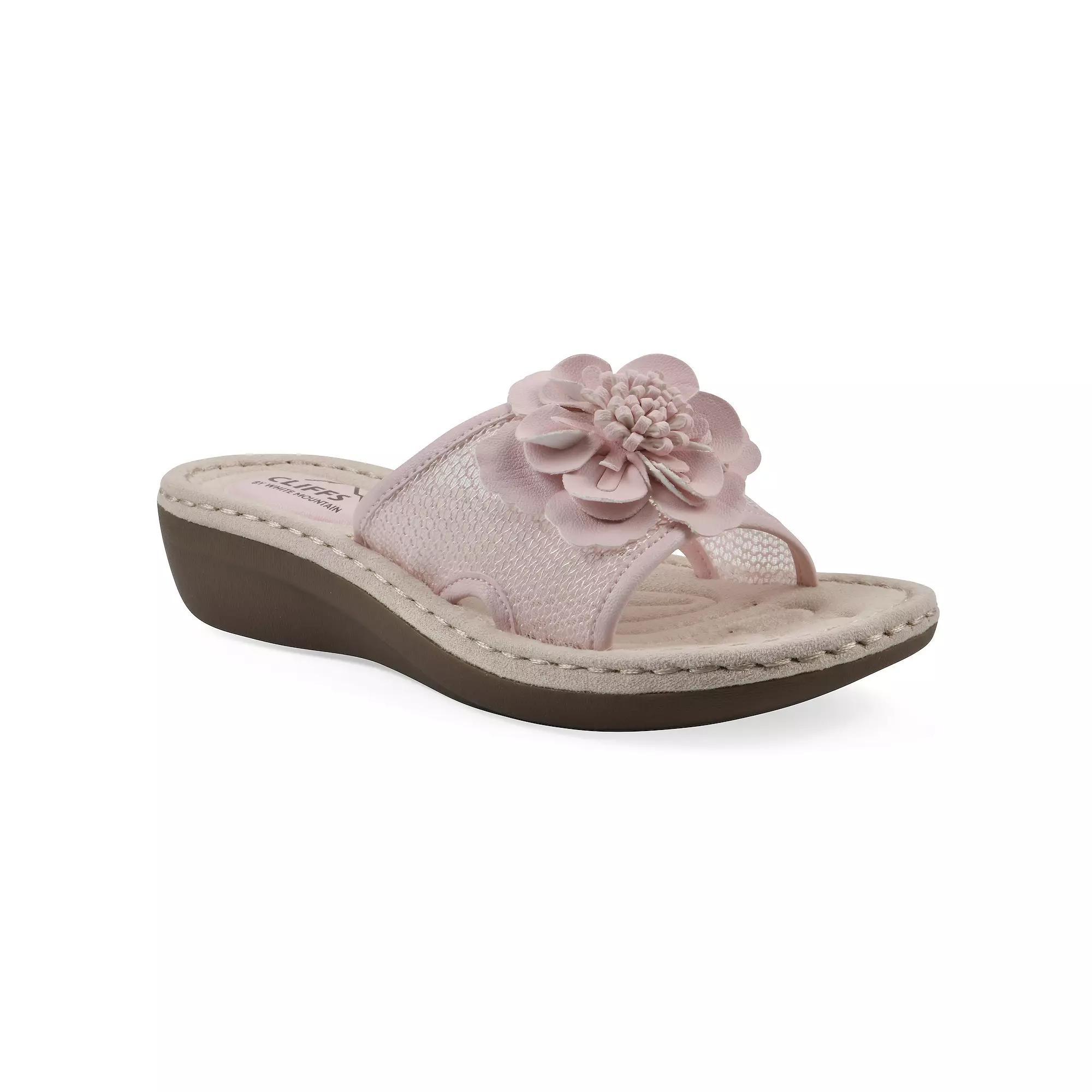 Cliffs by White Mountain Chill Womens Floral Wedge Sandals Product Image