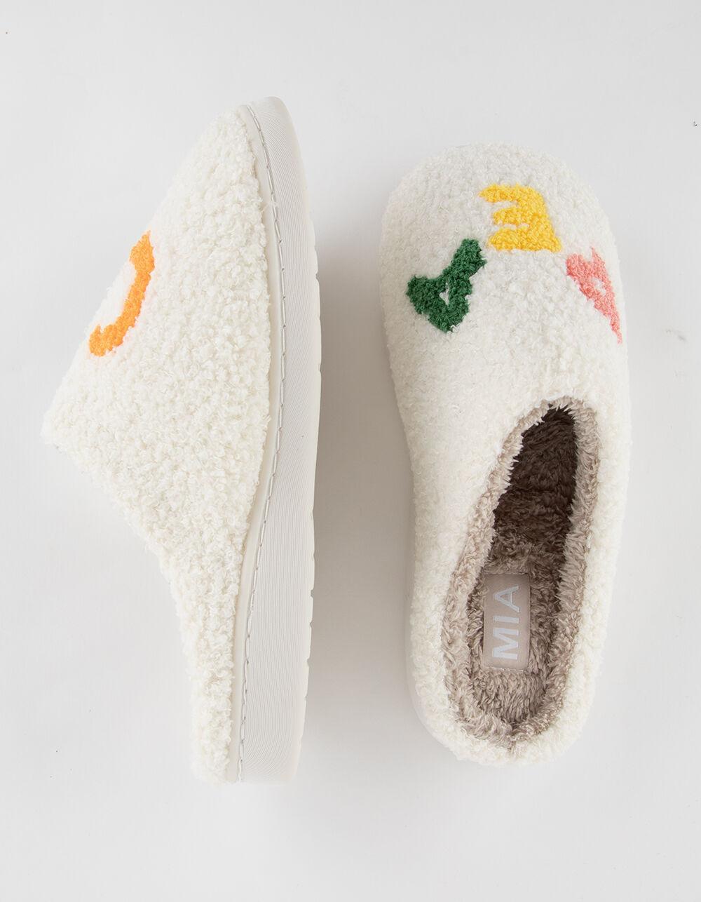 MIA Cozi Peace Womens Clog Slippers - WHITE Product Image