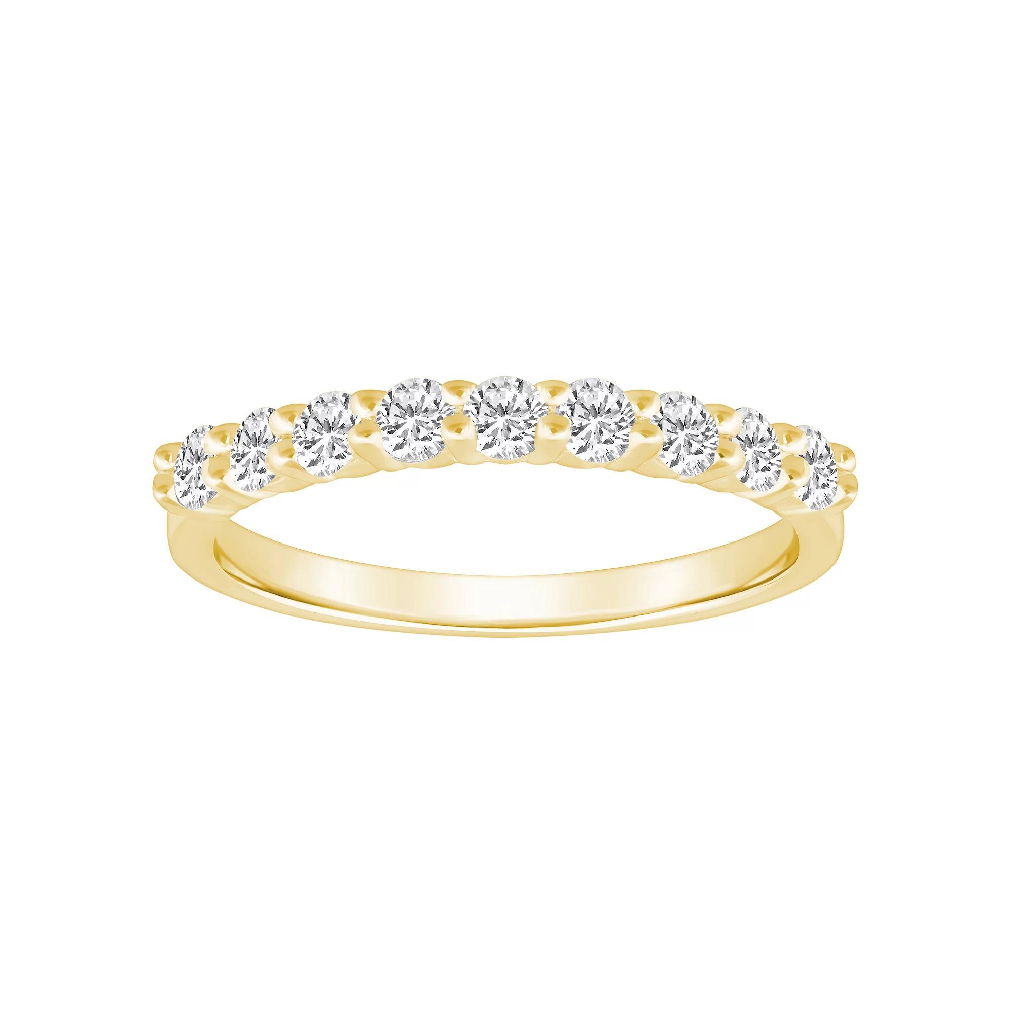 Alyson Layne 14k Gold 1/2 Carat T.W. Diamond 9-Stone Wedding Band, Women's, Size: 5.50, Yellow Product Image