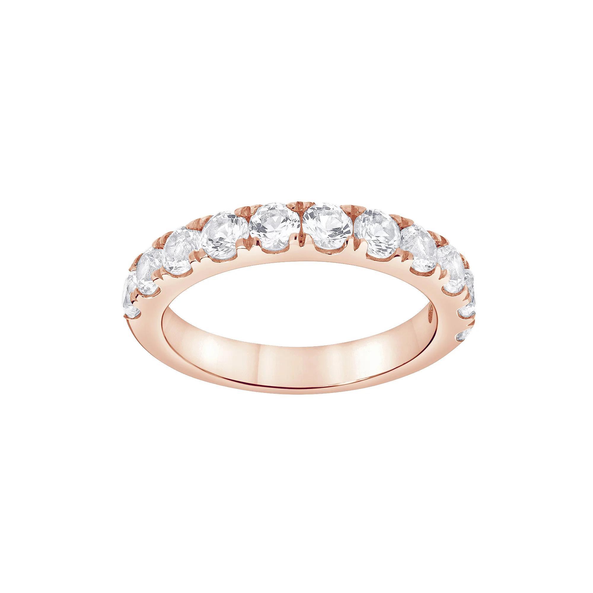 Gemstone Brilliance Lab-Created White Sapphire Ring, Women's, Size: 6, Pink Tone Product Image