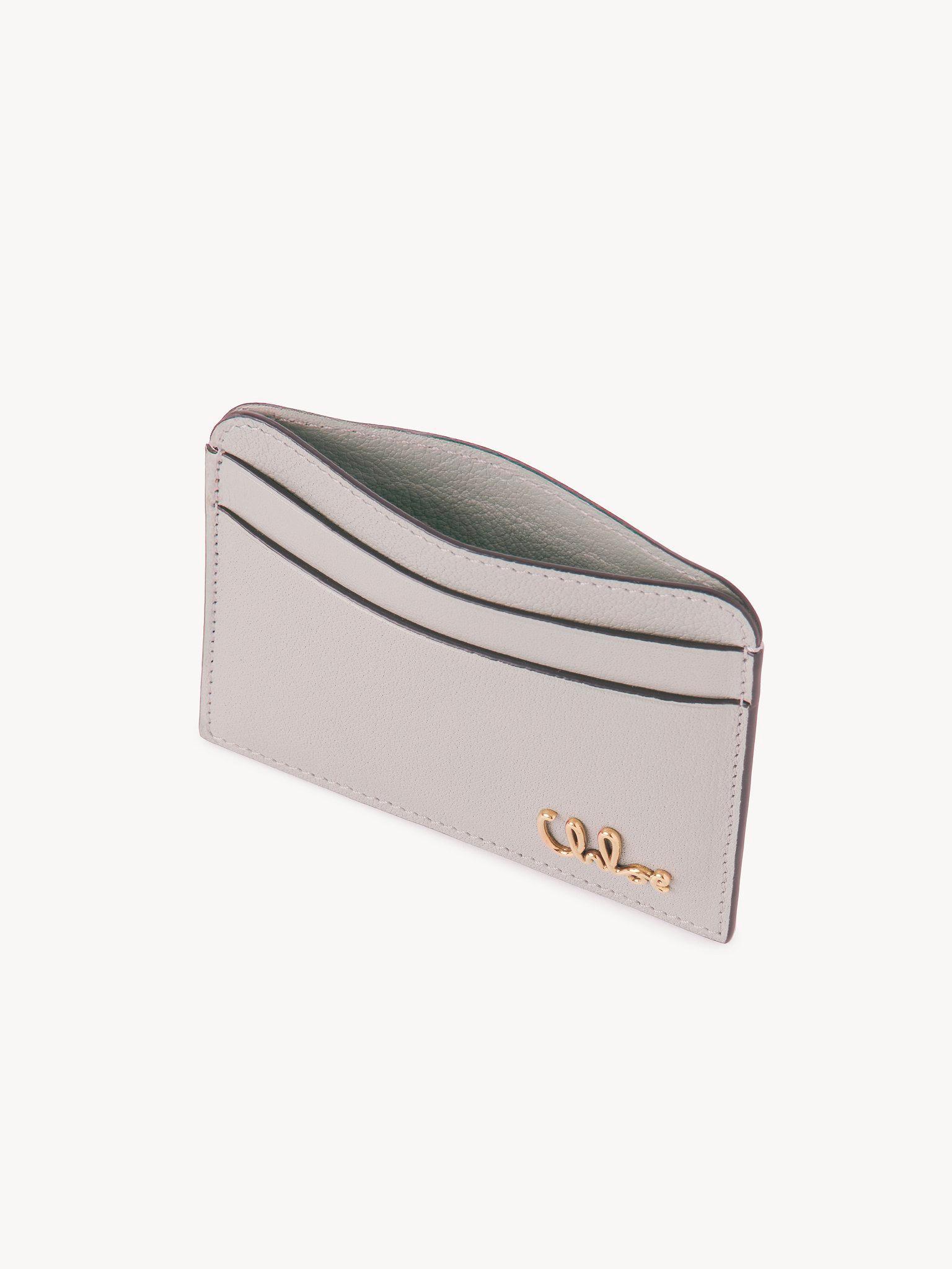 Chloé Iconic card holder in grained leather Product Image