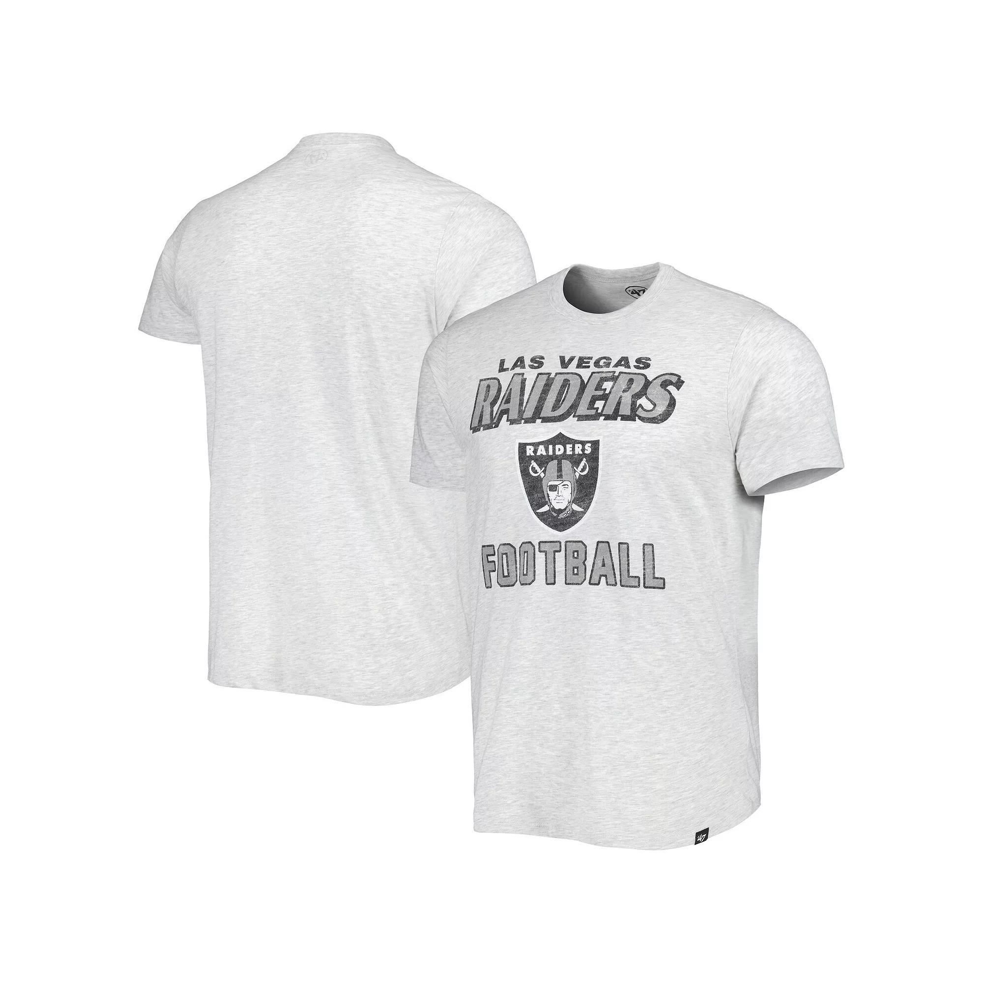 Men's '47 Heathered Gray Las Vegas Raiders Dozer Franklin Lightweight T-Shirt, Size: 3XL, Lvr Grey Product Image