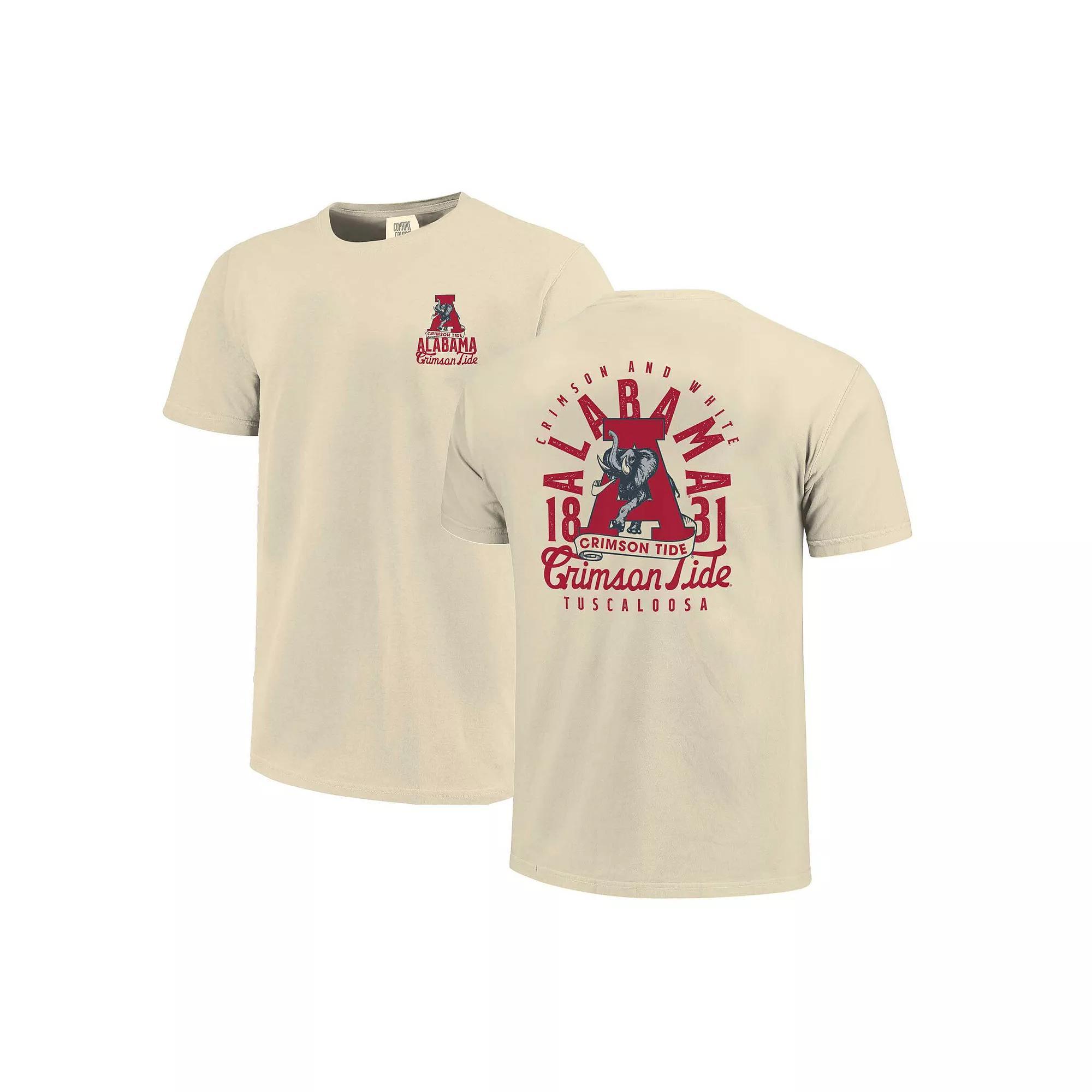 Men's Cream Alabama Crimson Tide Comfort Colors Mascot Overlay T-Shirt, Size: 2XL, Beige Product Image