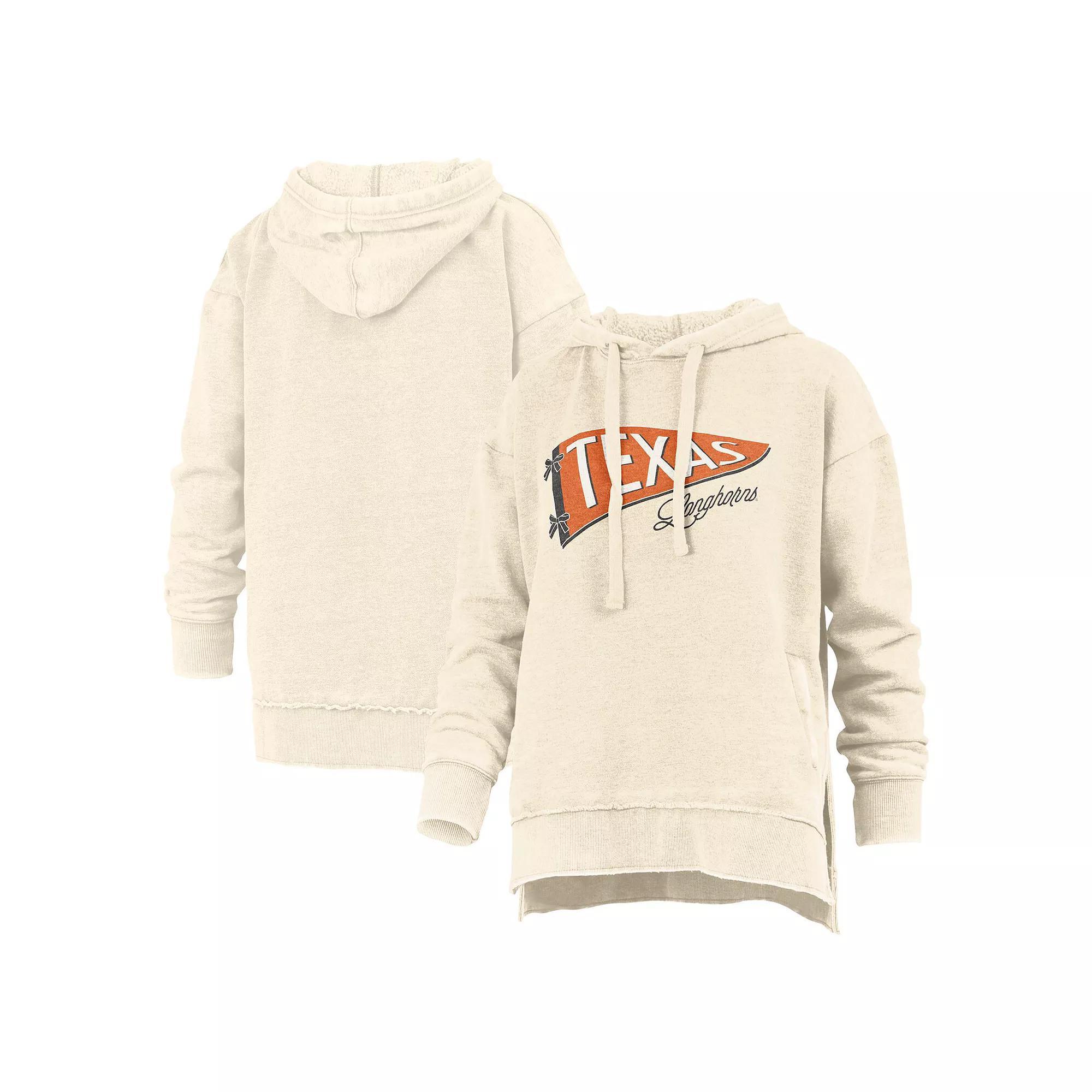 Women's Pressbox  Cream Texas Longhorns Marni Pullover Hoodie, Size: XL, Beige Product Image