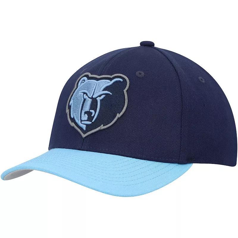 Mens Mitchell & Ness Navy/Light Blue Memphis Grizzlies MVP Team Two-Tone 2.0 Stretch-Snapback Hat, Grz Blue Product Image