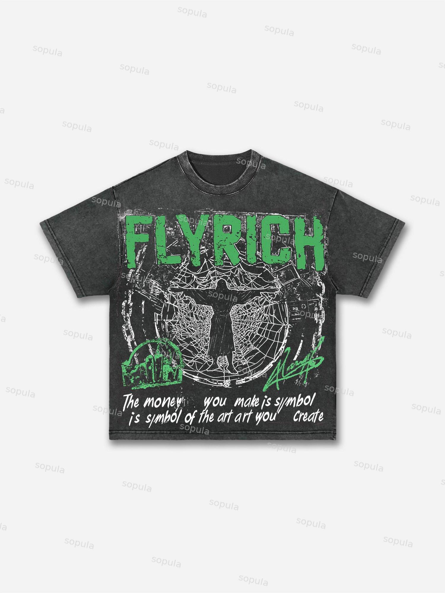 Vintage God Redeems Graphic Print Acid Wash T-shirt Product Image