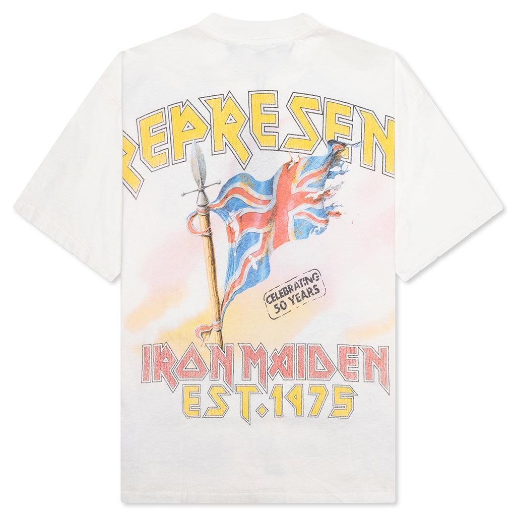 Represent x Iron Maiden Steed T-Shirt - Flat White Male Product Image