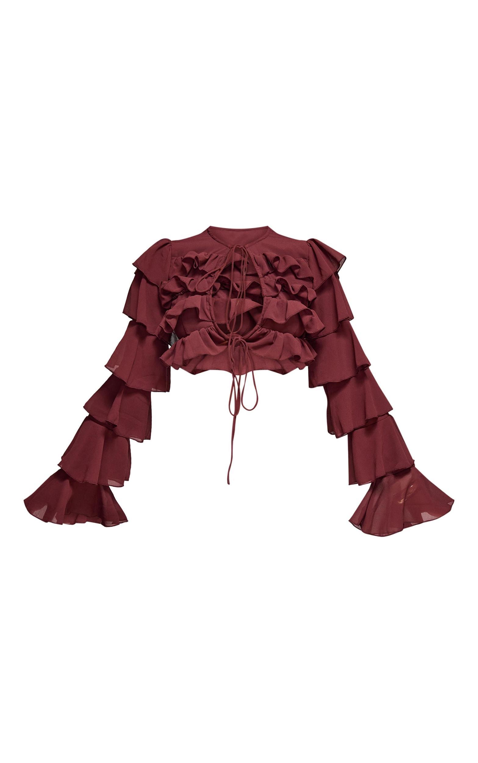 Washed Brown Faux Leather Fringe Hot Pants Product Image
