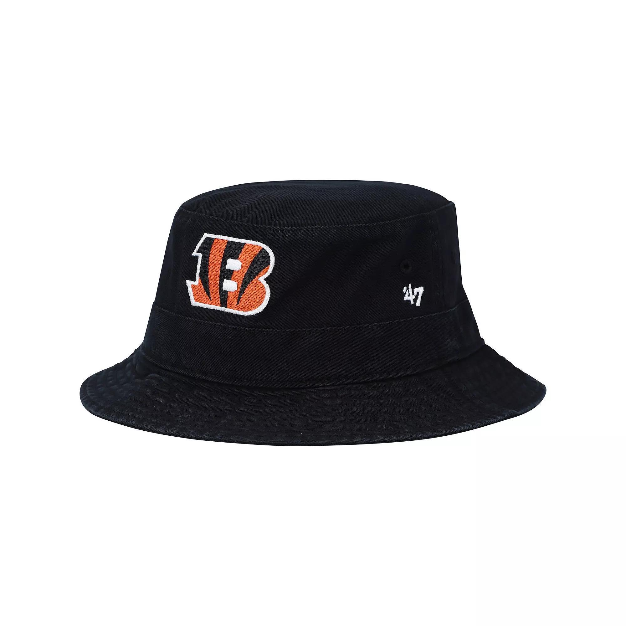 Men's '47  Black Cincinnati Bengals Primary Bucket Hat Product Image