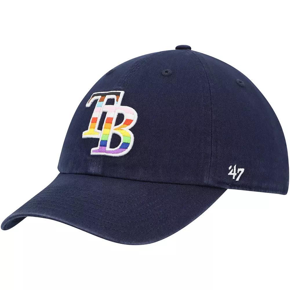 Men's '47  Navy Tampa Bay Rays Team Pride Clean Up Adjustable Hat, Blue Product Image