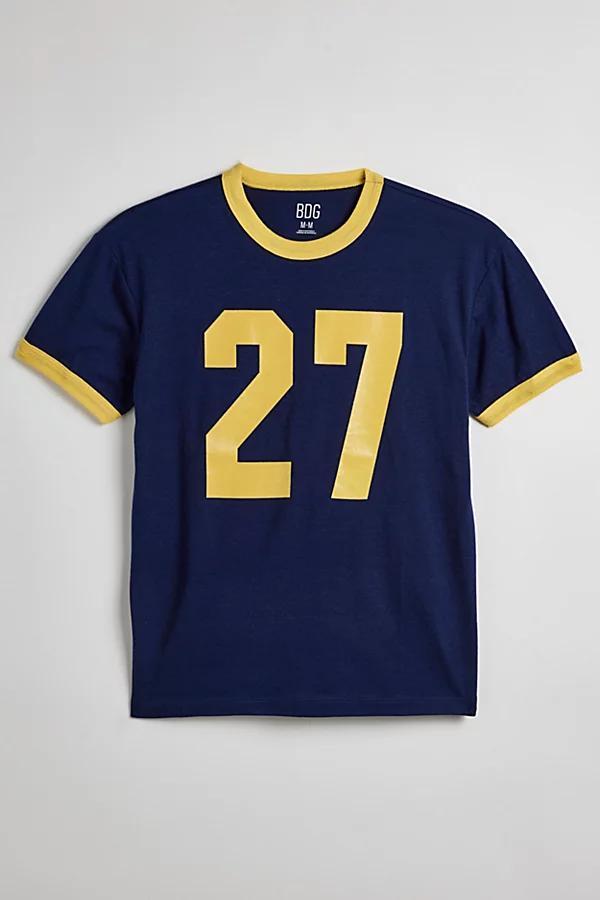BDG Varsity Graphic Slim Fit Ringer Tee Mens at Urban Outfitters Product Image