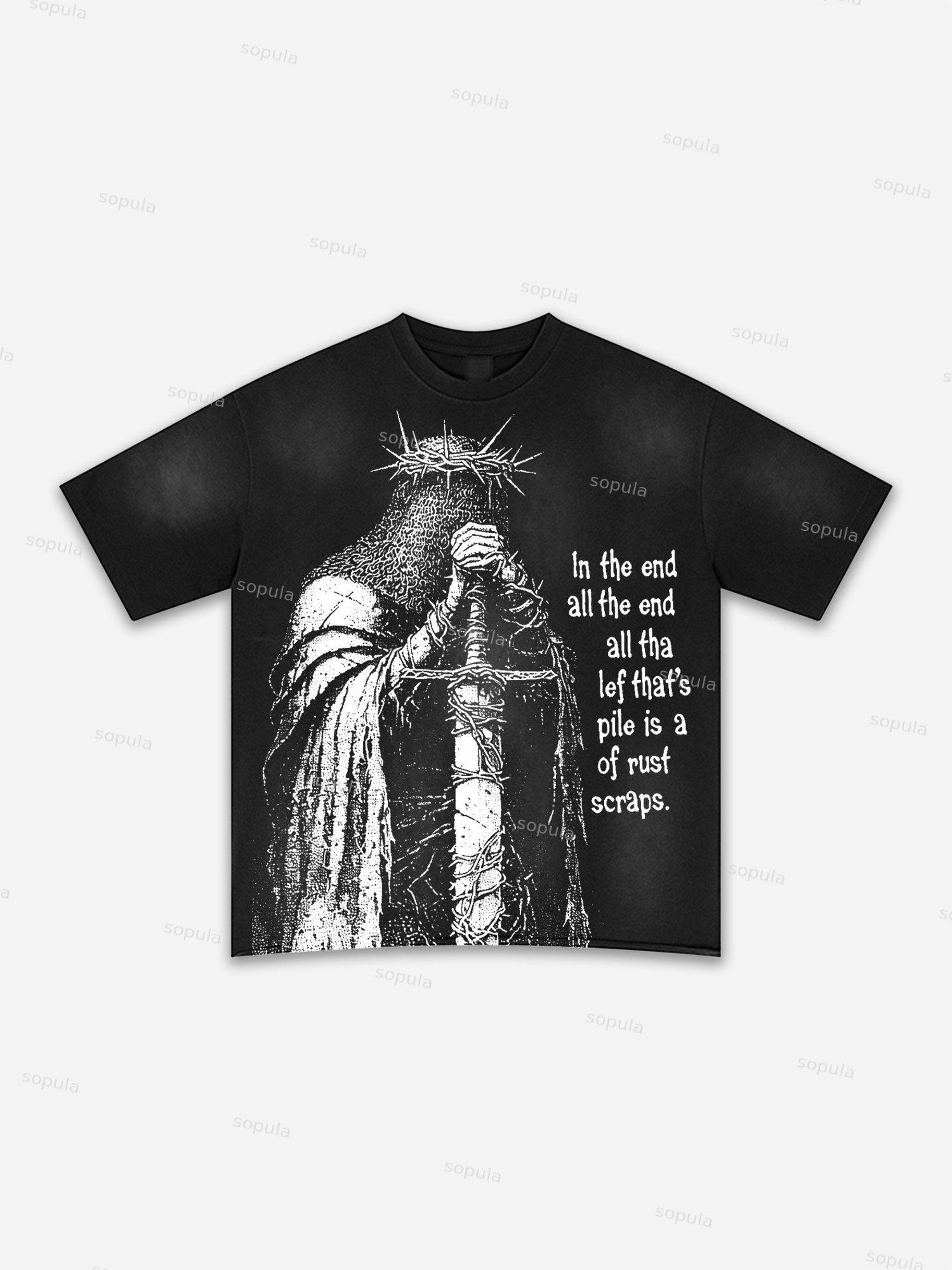I Am Allergic To People Fun Zipper Boys Print Washed T-shirt Product Image