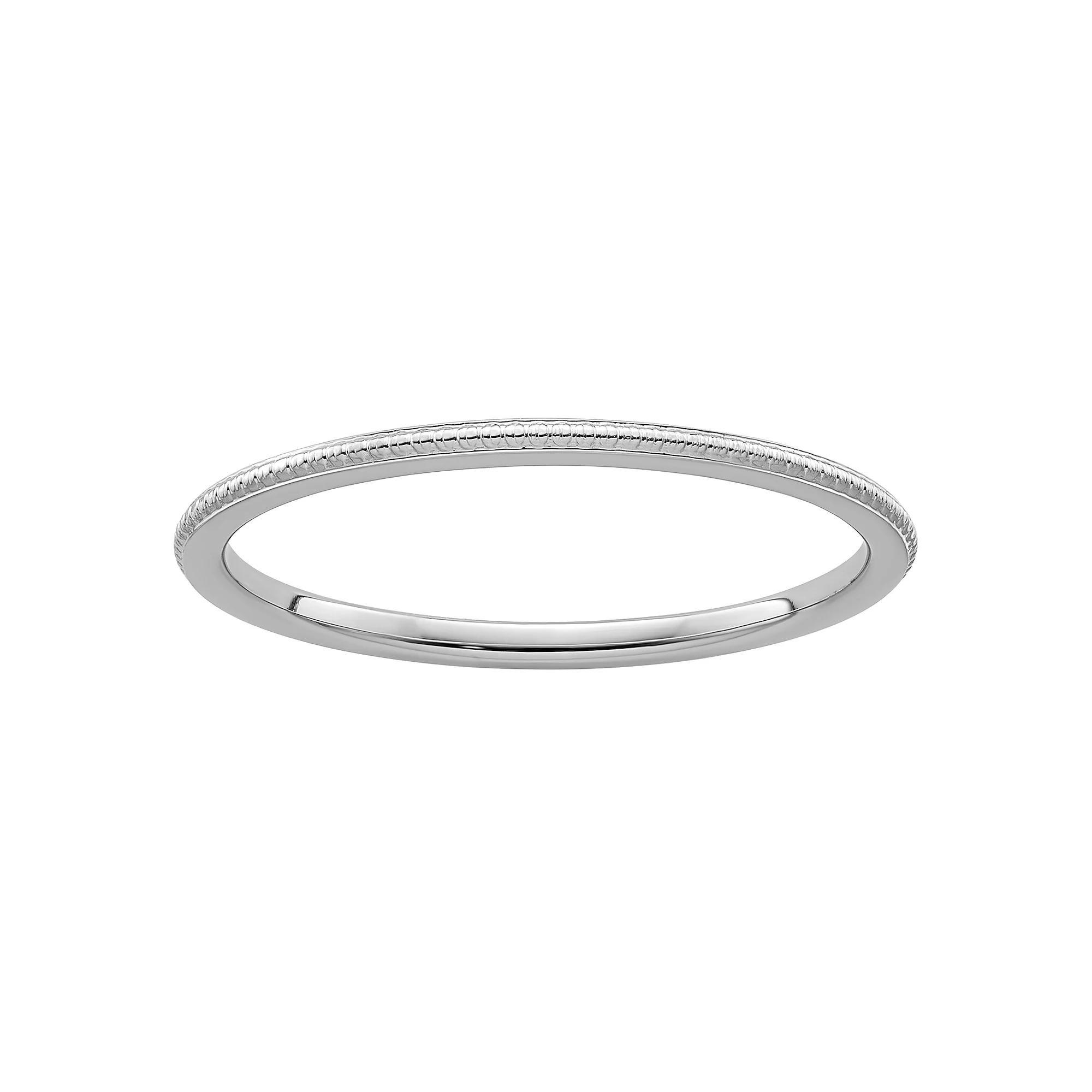 Stacks & Stones 10k Gold 1.2 mm Bead Textured Stackable Band, Women's, Size: 8 Product Image