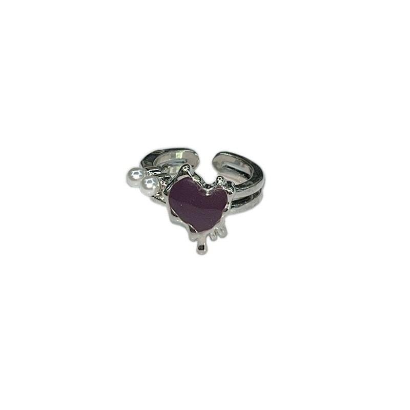 Heart Faux Pearl Layered Ring Product Image