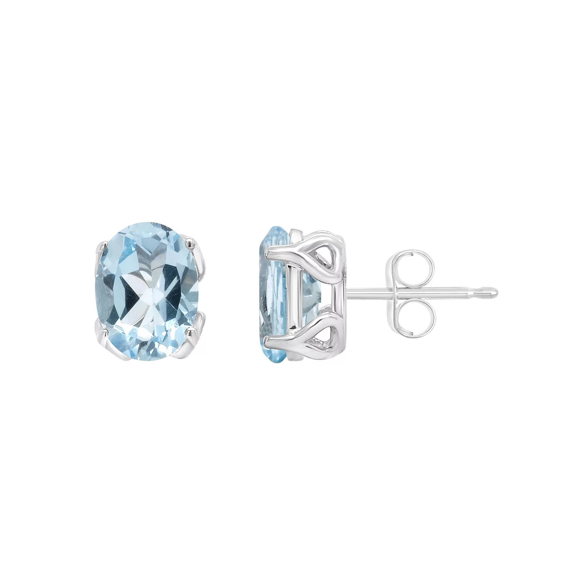 Alyson Layne Sterling Silver 6 mm Cushion Rose Quartz Stud Earrings, Womens Product Image