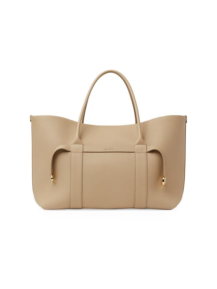 Womens Large Ghiera Leather Shopper Tote Bag Product Image