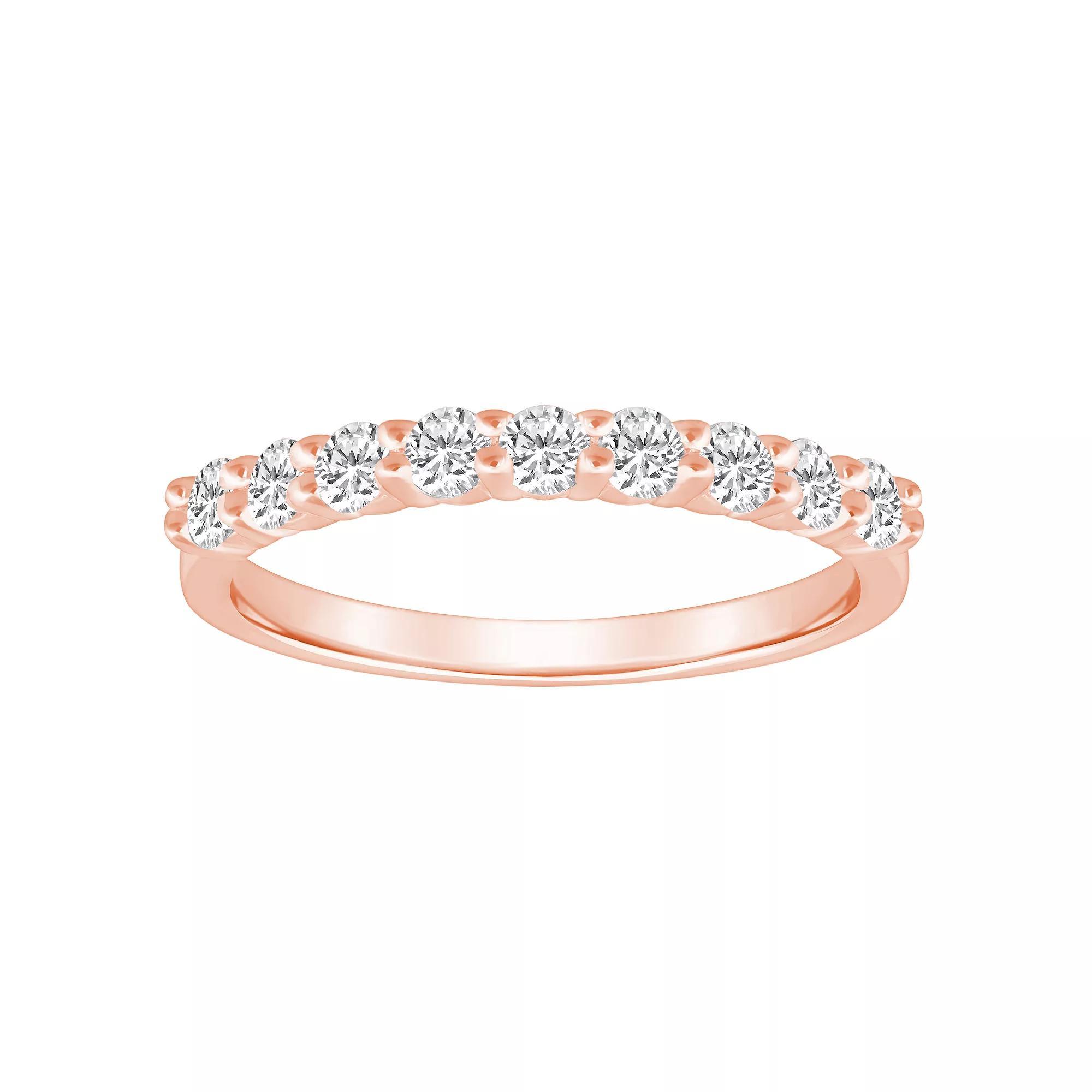 Alyson Layne 14k Gold 1/2 Carat T.W. Diamond 9-Stone Wedding Band, Women's, Size: 5.50, Yellow Product Image