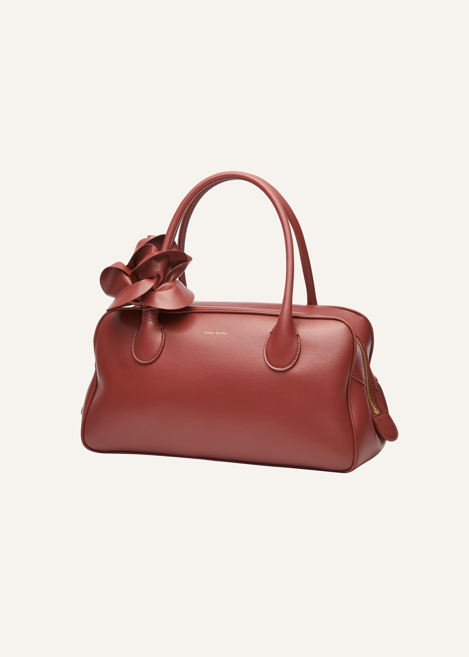 Brigitte bag in amber leather and gold Product Image