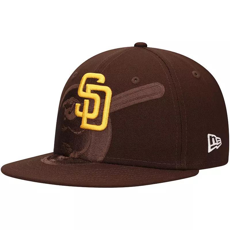 Mens New Era San Diego Padres Shadow Logo 59FIFTY Fitted Hat Product Image