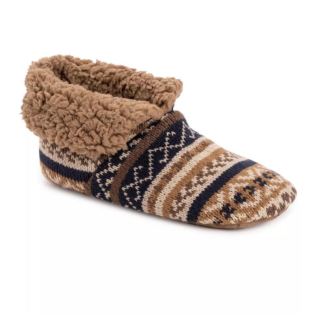 Men's MUK LUKS Foldover Sherpa Boot Slippers, Size: Small-Medium, Blue Product Image
