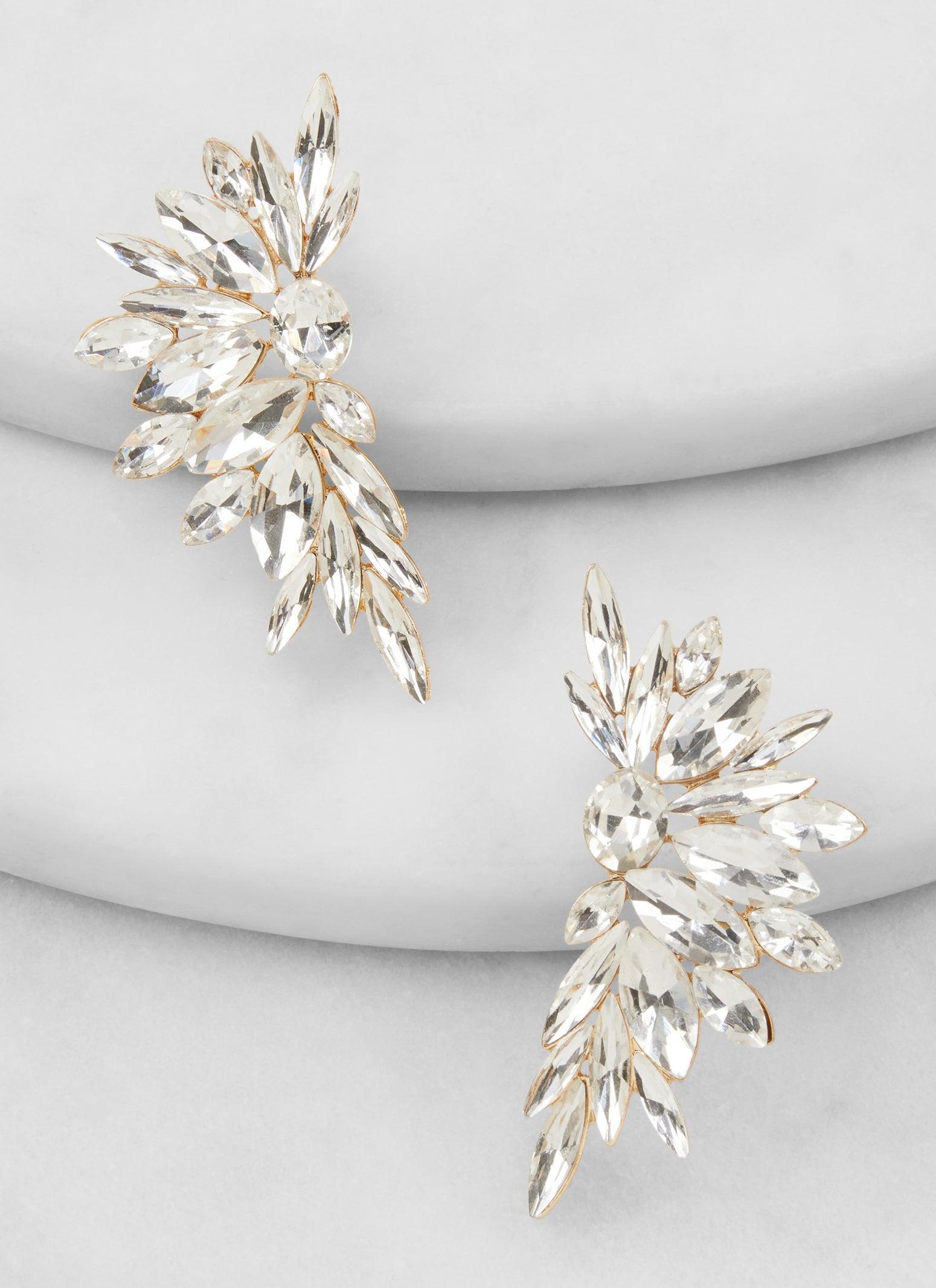 Statement Rhinestone Drop Earrings Female Product Image