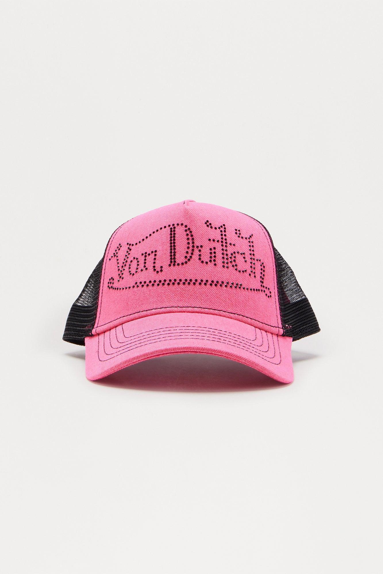 Von Dutch Pink Rhinestone Trucker Hat - Pink Female Product Image
