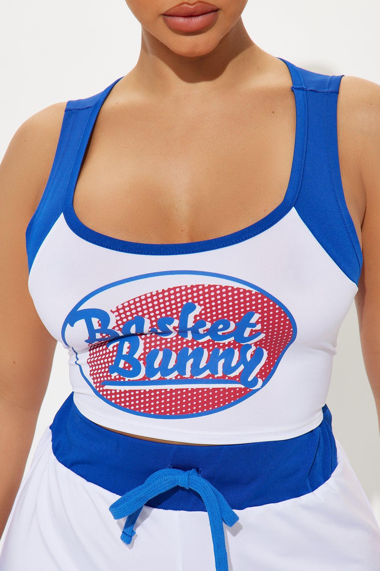 Basketball Bunny Babe 4 Piece Costume Set - White/combo Product Image