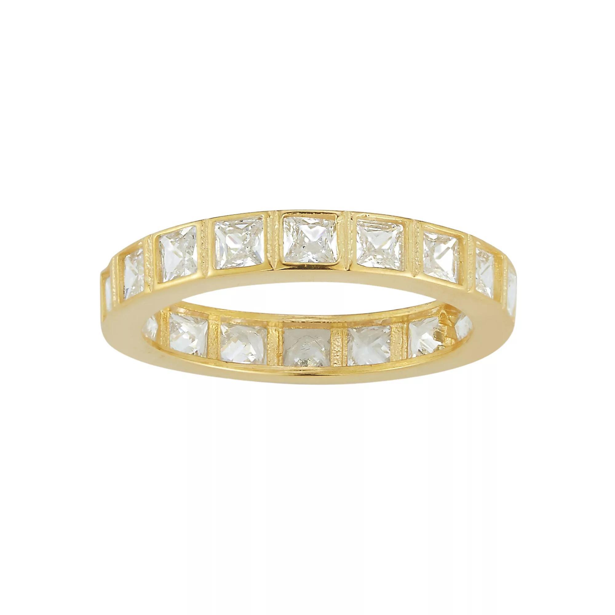 Sunkissed Sterling Cubic Zirconia Band Ring, Women's, Size: 7, Gold Tone Product Image