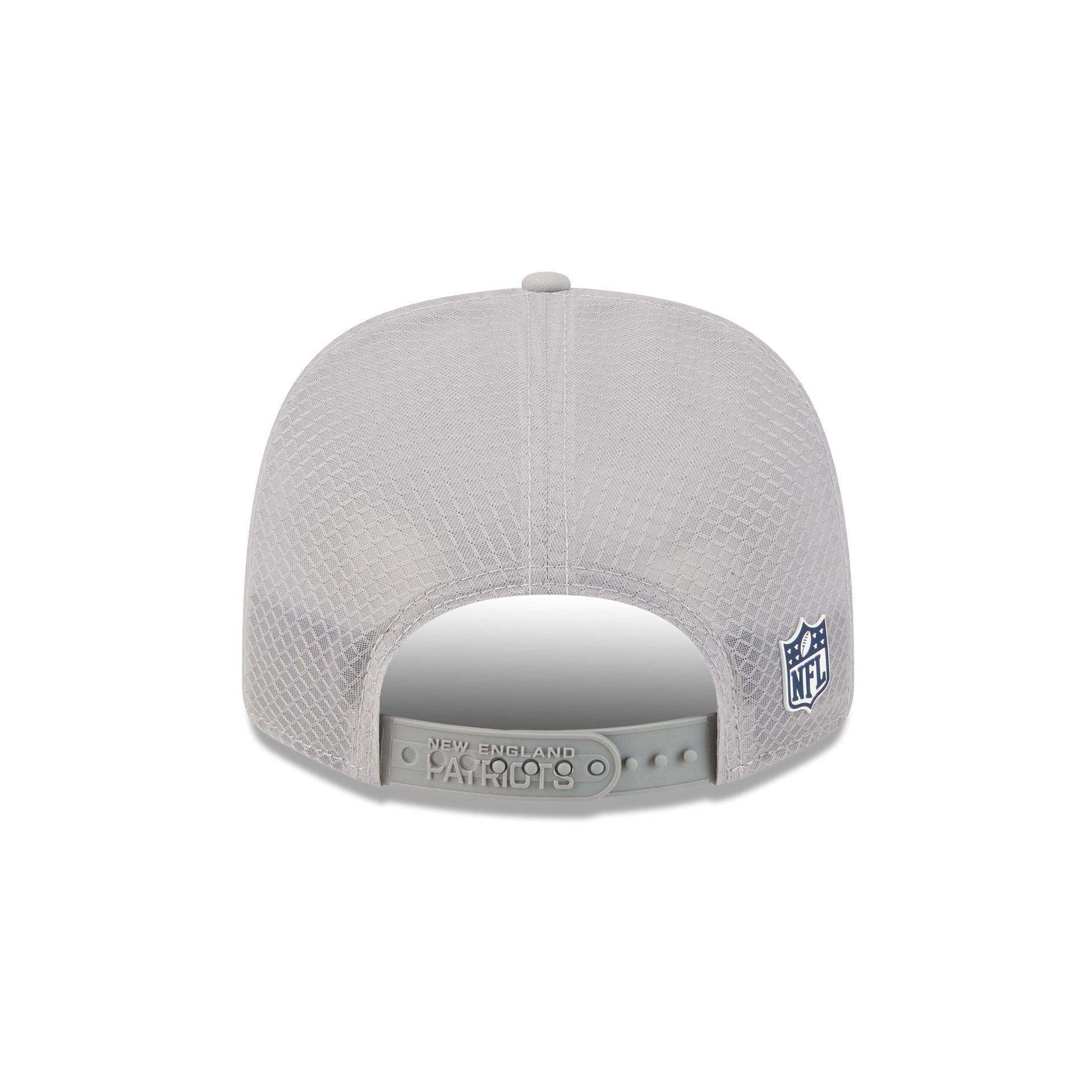 New England Patriots 2025 Sideline Hot Weather Gray 9SEVENTY Trucker Hat Male Product Image
