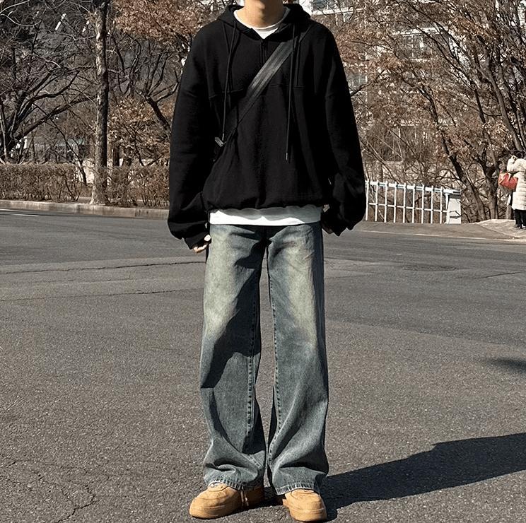 RT No. 9405 DENIM WIDE STRAIGHT JEANS Product Image