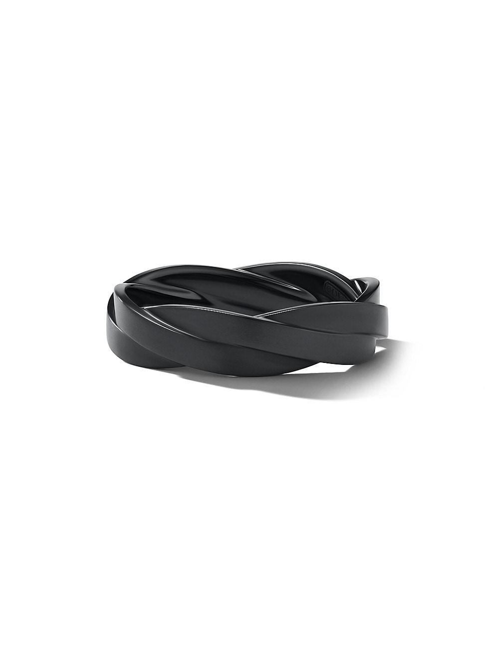David Yurman Mens Dy Helios Band Ring in Black Titanium, 6mm Product Image