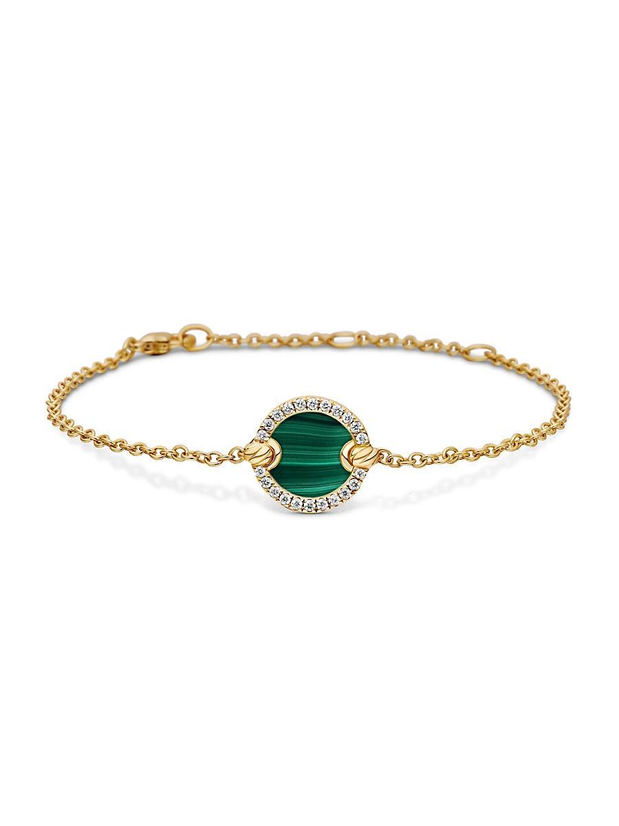 Womens Petite DY Elements Center Station Chain Bracelet in 18K Yellow Gold Product Image