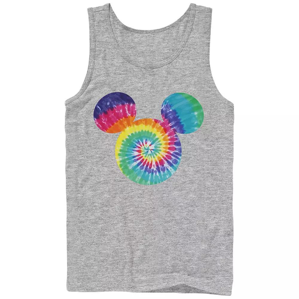 Disney's Mickey And Friends Mickey Men's Tie-Dye Fill Tank Top, Size: Large, Athletic Grey Product Image
