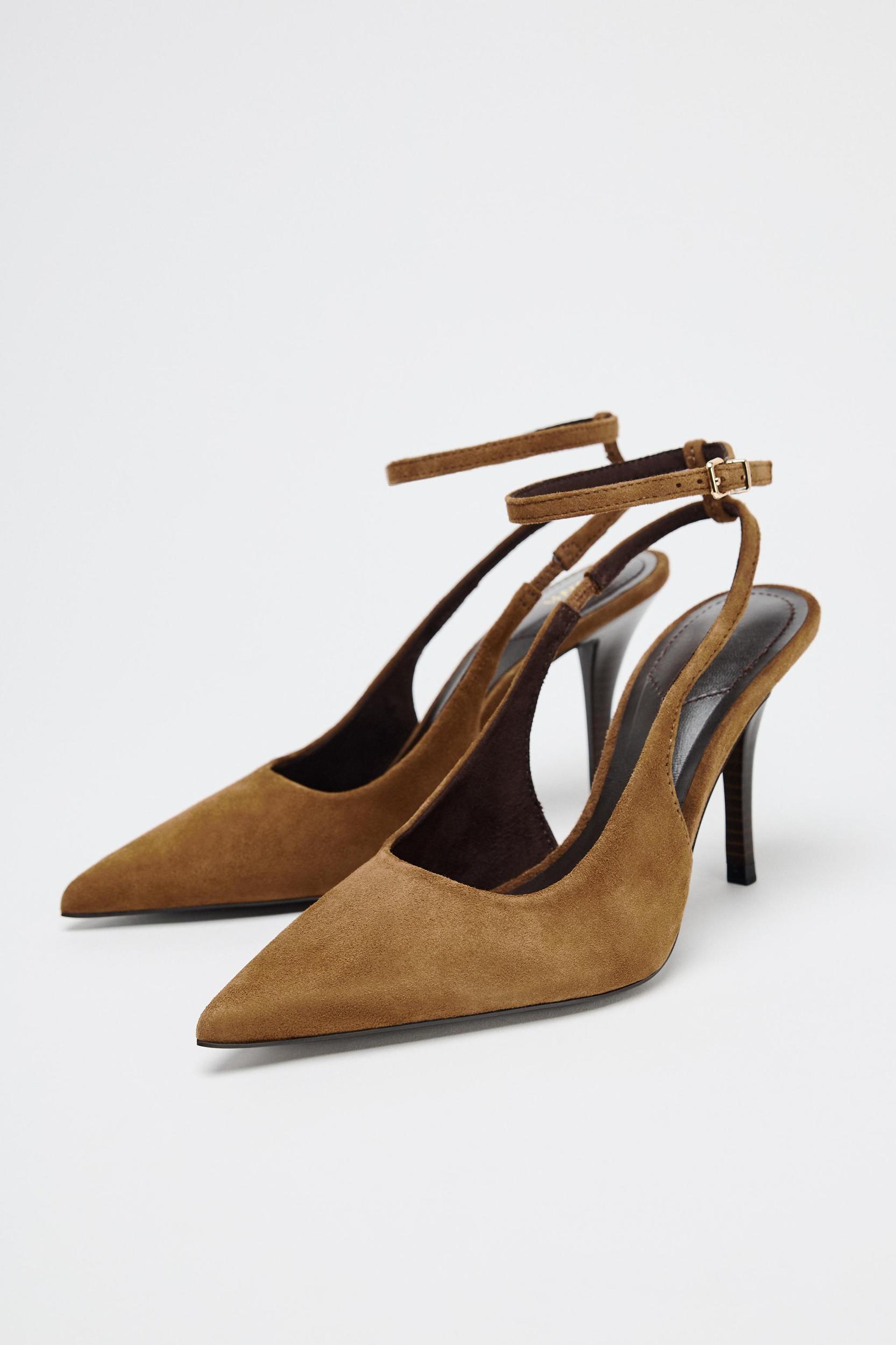 SUEDE SLINGBACK HEELS Product Image