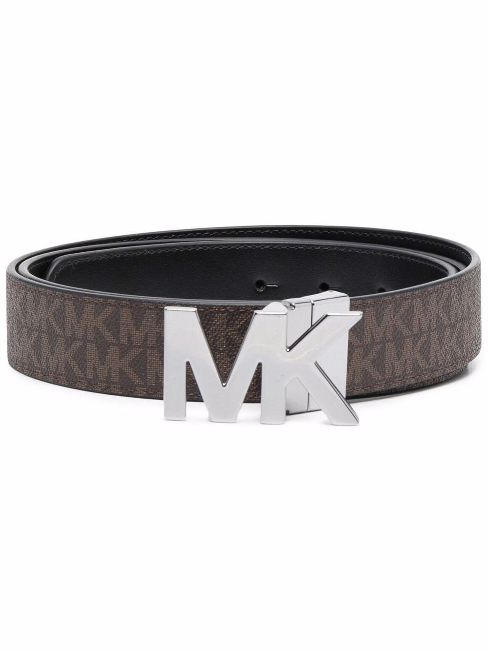 logo-print leather belt Product Image