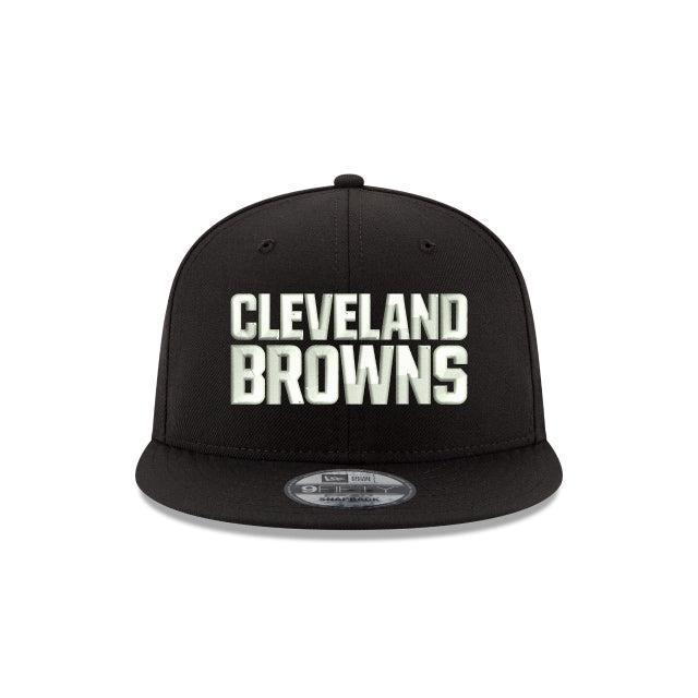 Cleveland Browns Black and White 9FIFTY Snapback Hat Male Product Image