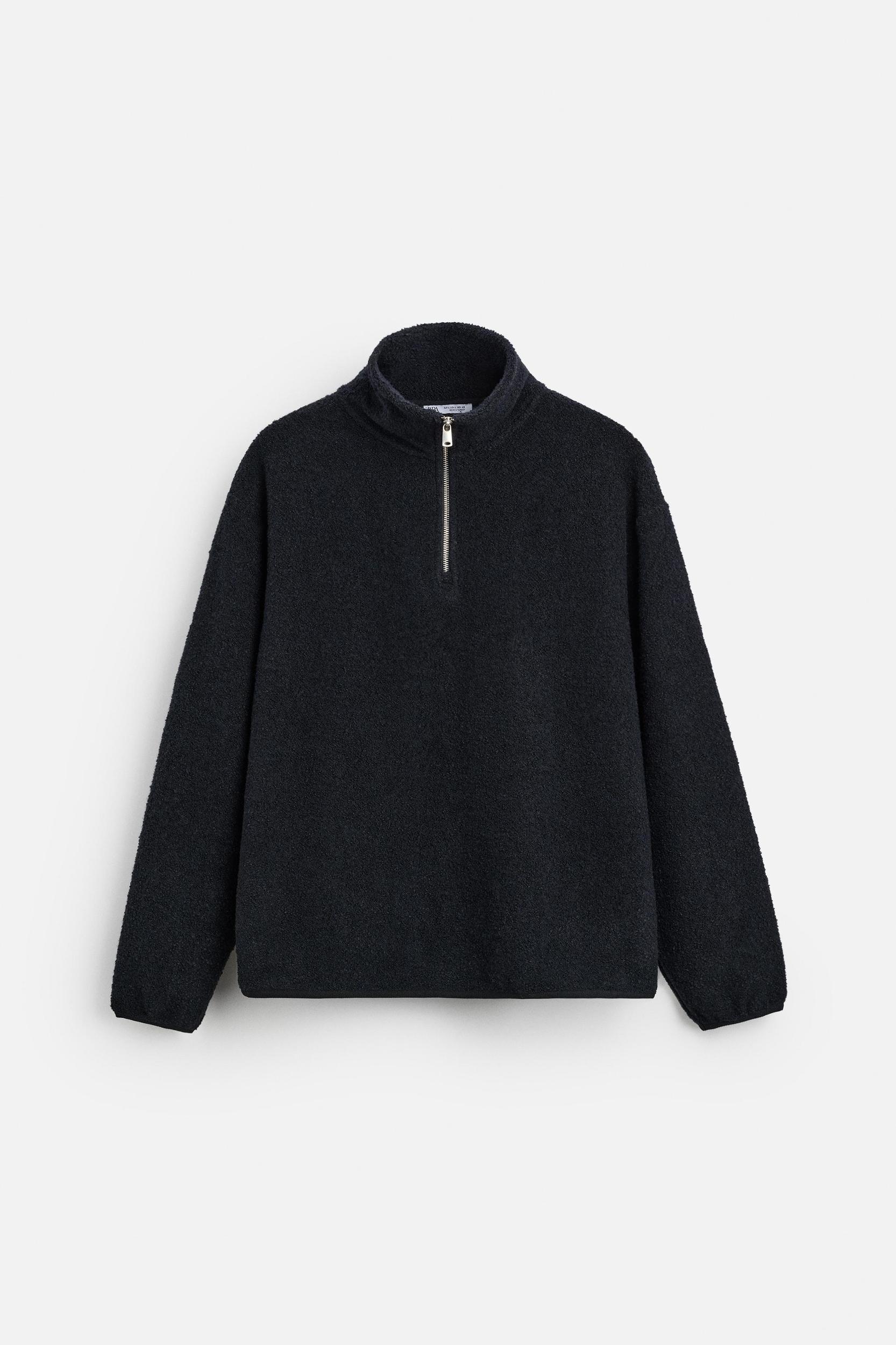 QUARTER ZIP BOUCLÉ SWEATSHIRT Product Image