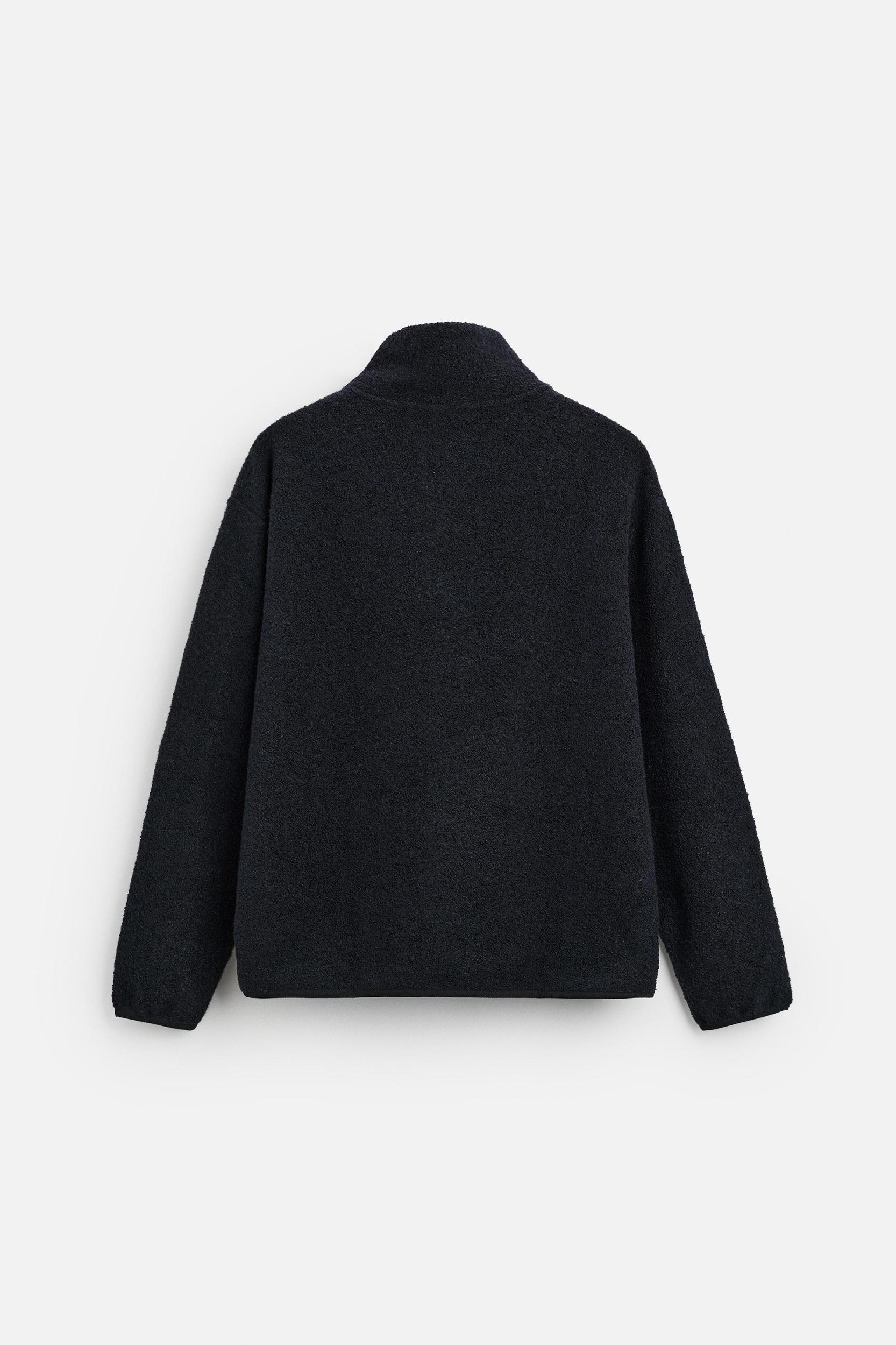 QUARTER ZIP BOUCLÉ SWEATSHIRT Product Image