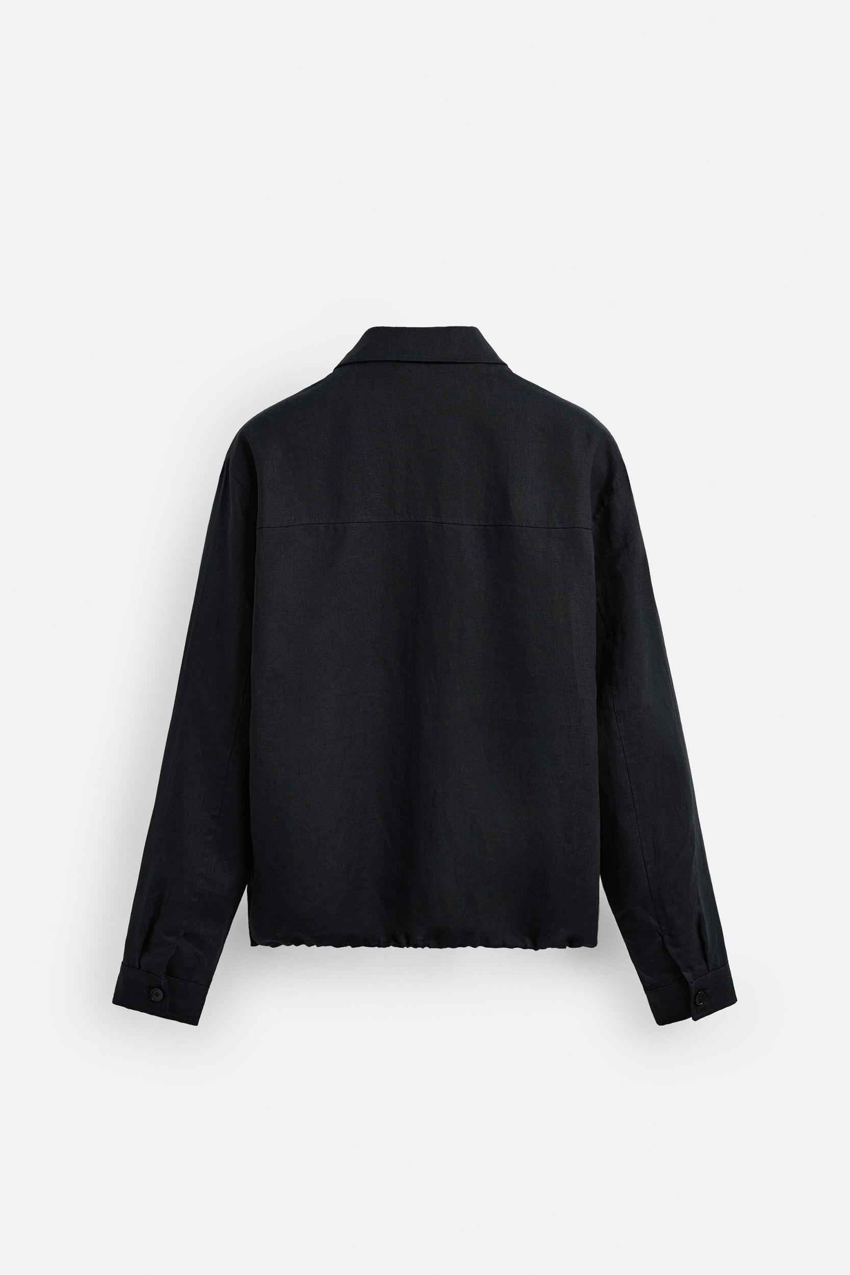 100% LINEN OVERSHIRT Product Image