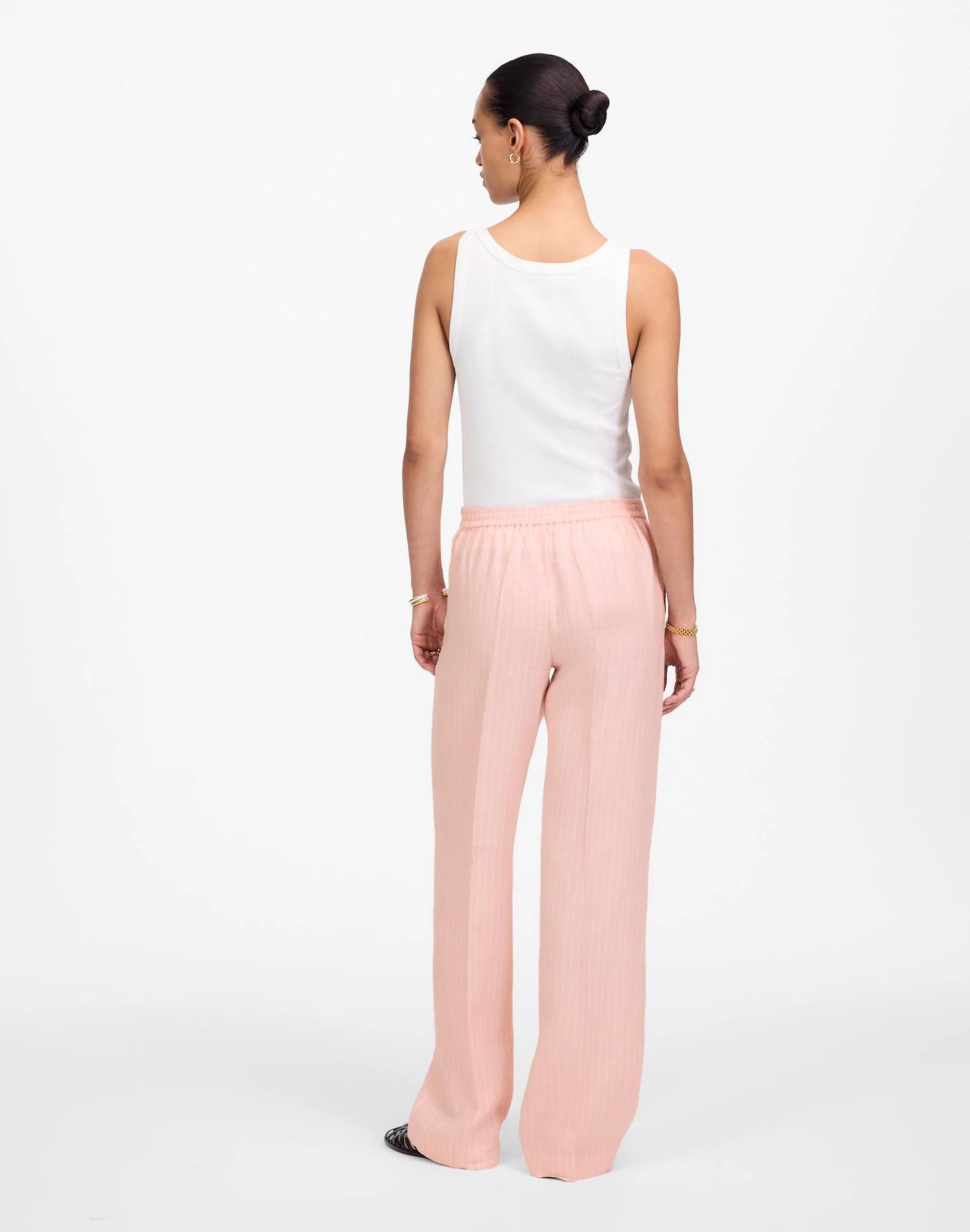 The Petite Easy Pull-On Pant in 100% Linen Product Image